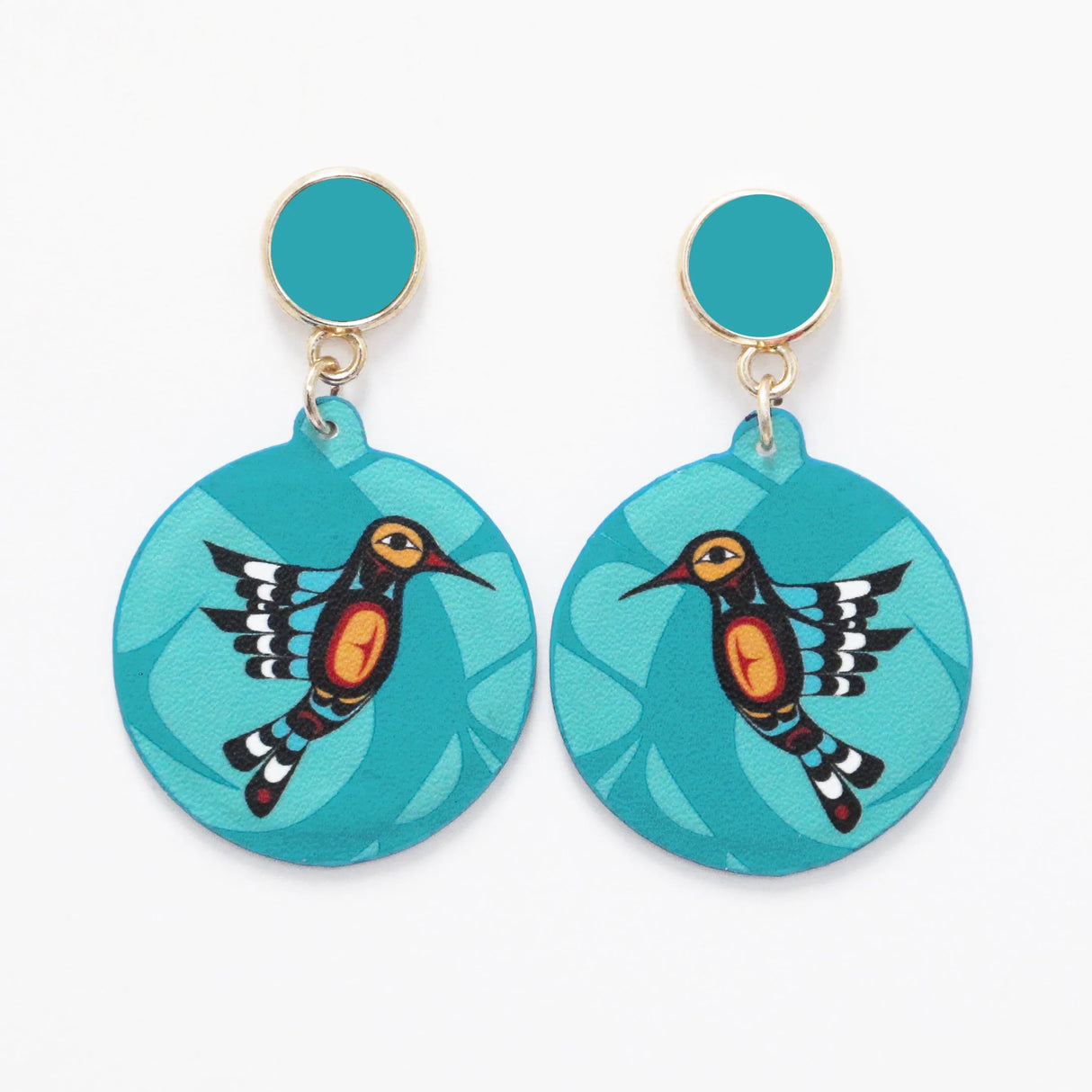 Francis Dick Hummingbird Vegan Leather Earrings