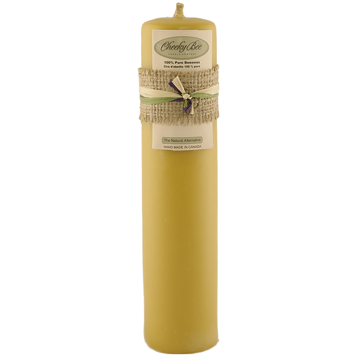 Gold Pillar Candle, 9 Inch