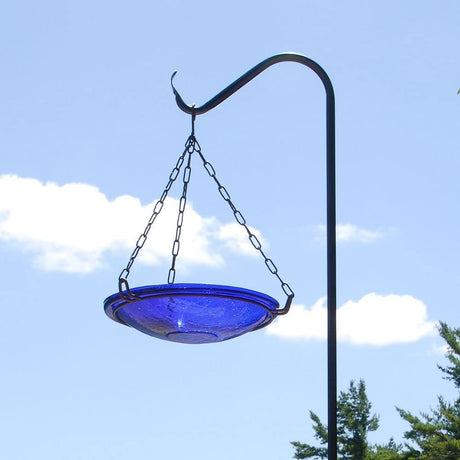 Hanging Cobalt Blue Crackle Bowl (Store Pickup Only)