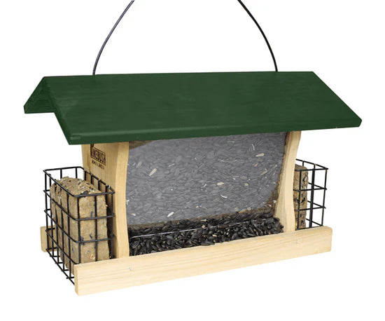 Hopper Feeder With Suet Cages