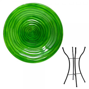 Buy Hunter Green Glass Bird Bath with Stand (Store Pickup Only) Online With  Canadian Pricing - Urban Nature Store