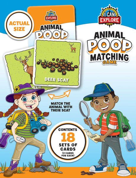 I Can Explore Animal Poop Matching Game