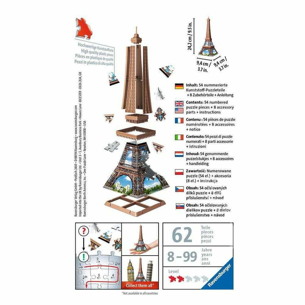 Mini Eiffel Tower 54pc 3D Puzzle