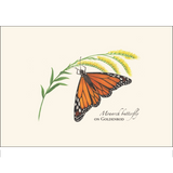 Monarch Butterfly on Goldenrod Notecards