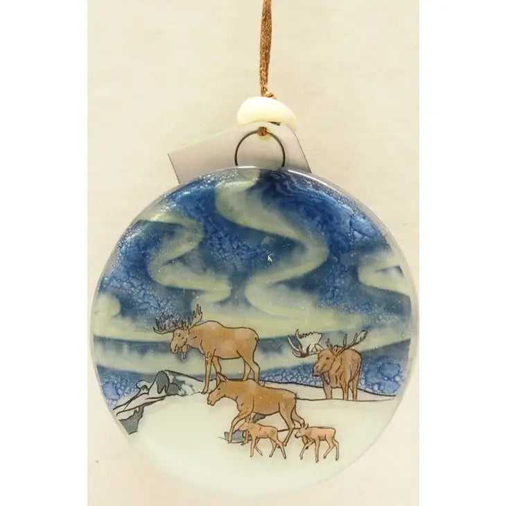 Northern Lights Moose Pack Ornament