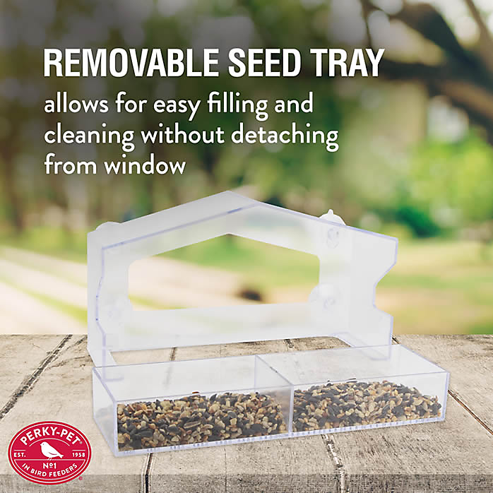 Perky-Pet Dual Seed Window Bird Feeder