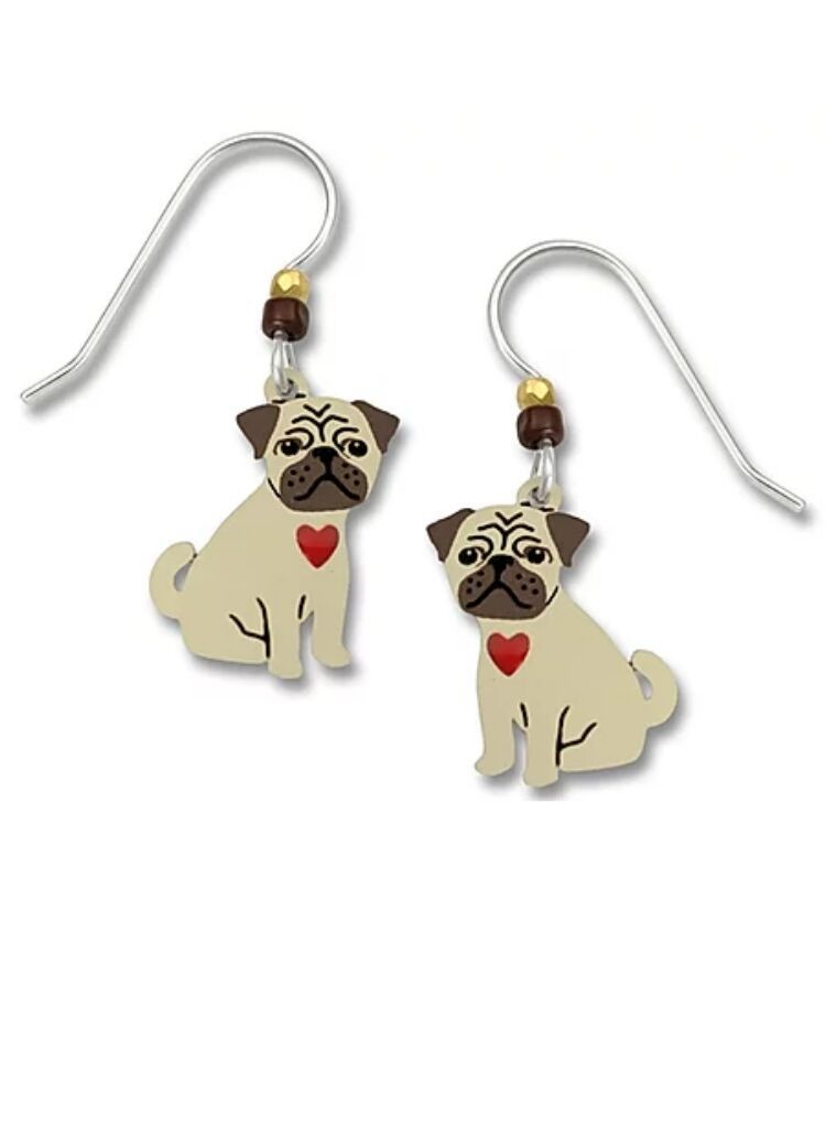 Pug earrings outlet