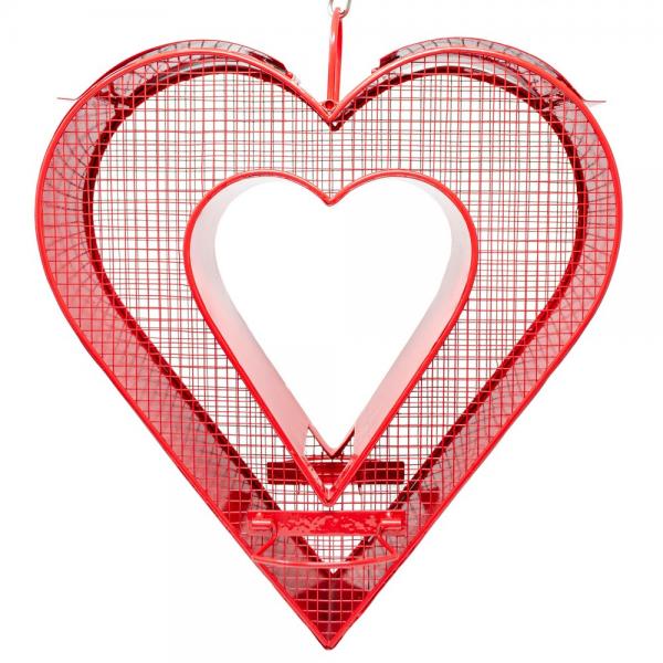 Red Heart Mesh Fly Thru Feeder