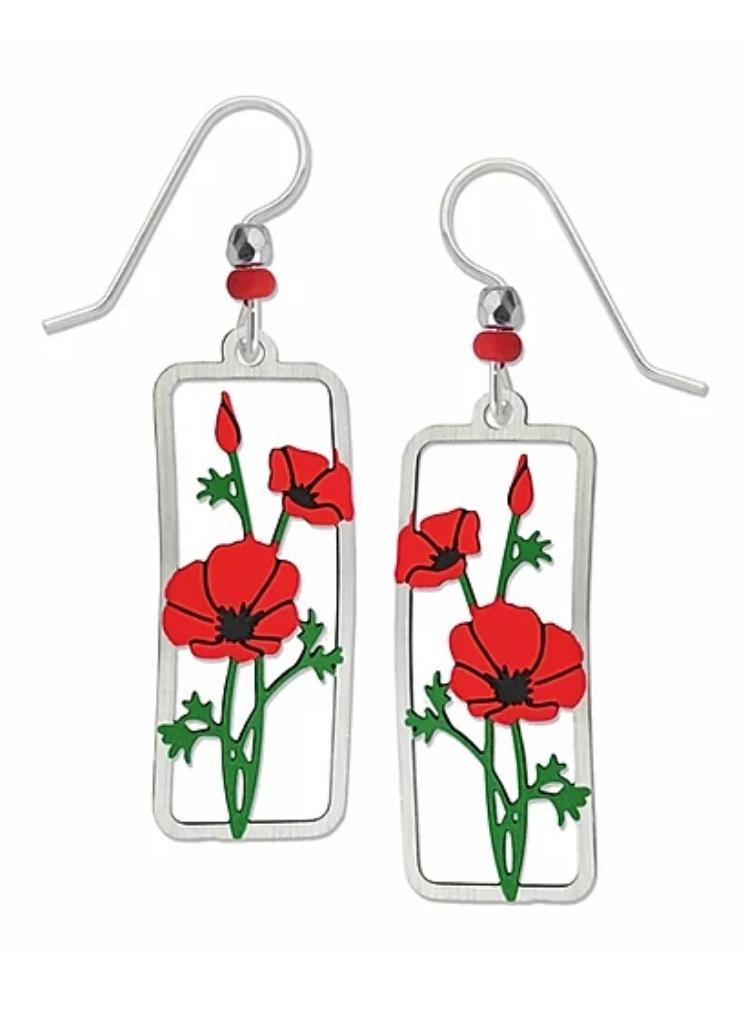 Red Poppies Earrings