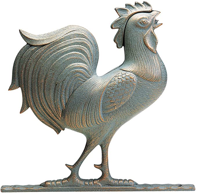 Rooster Weathervane Verdigris, 46 Inch