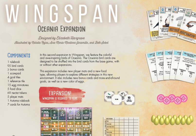 Wingspan Oceania Expansion