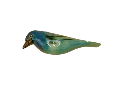 Wood Ornament Indigo Bunting