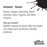 Word Teasers About Birds