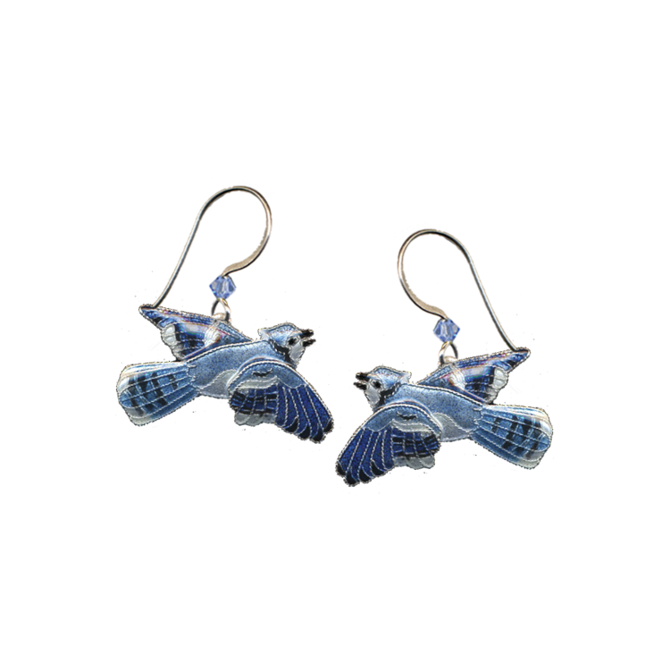 Blue Jay Earrings