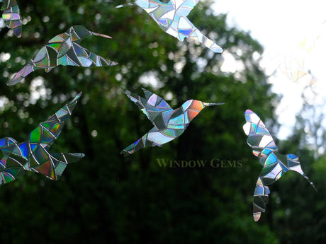 Hummingbirds Window Gems