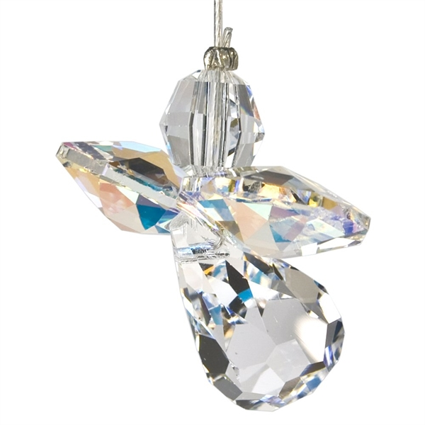 Crystal Guardian Angel Suncatcher, Aurora Borealis (April)