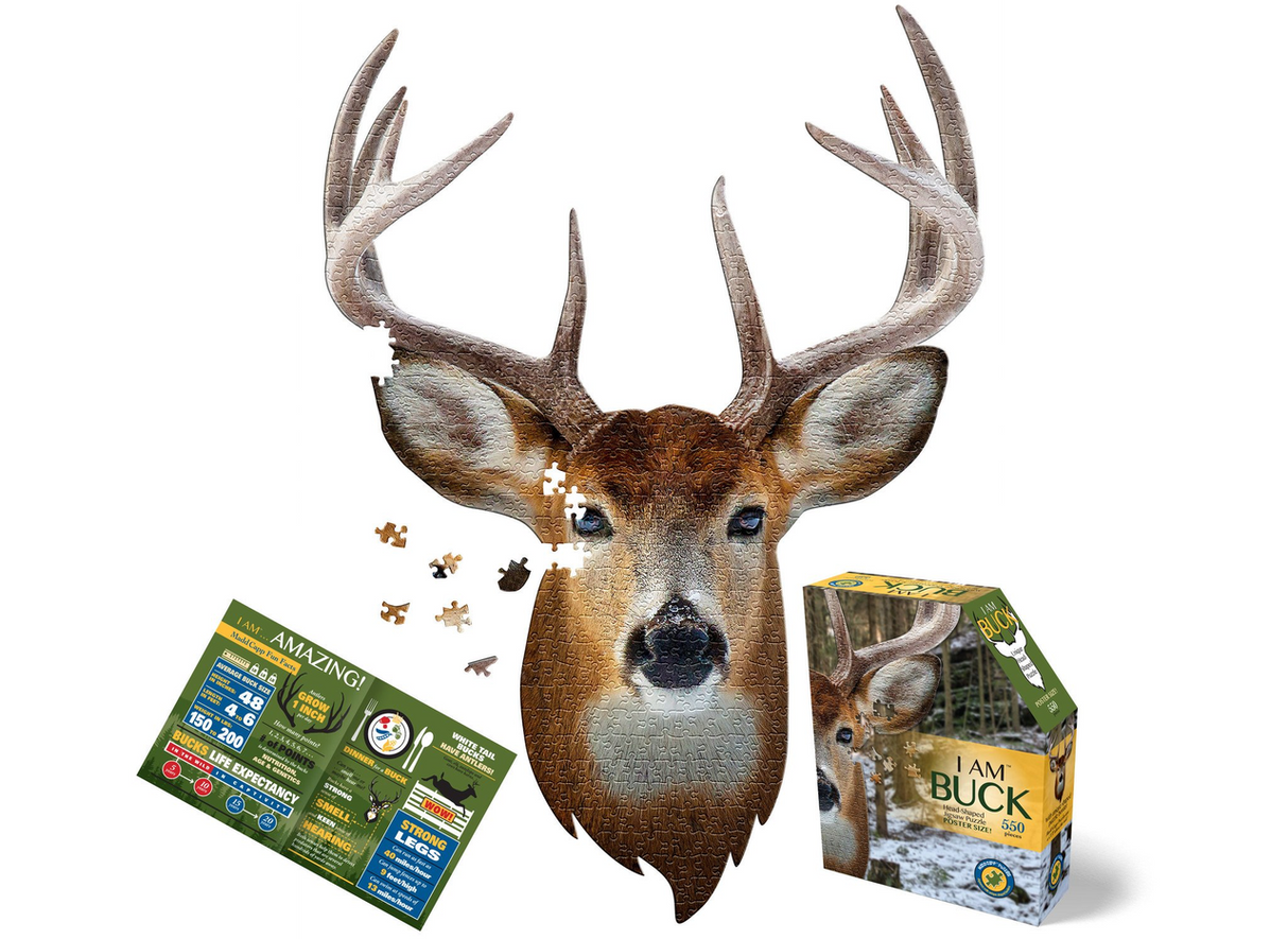 I AM BUCK, 550pc Head-shaped Jigsaw Puzzle