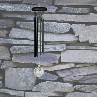 Crystal Meditation Chime, Black