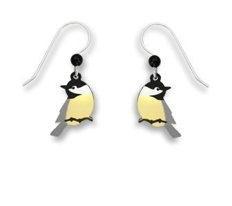 Chickadee on a Twig Earrings