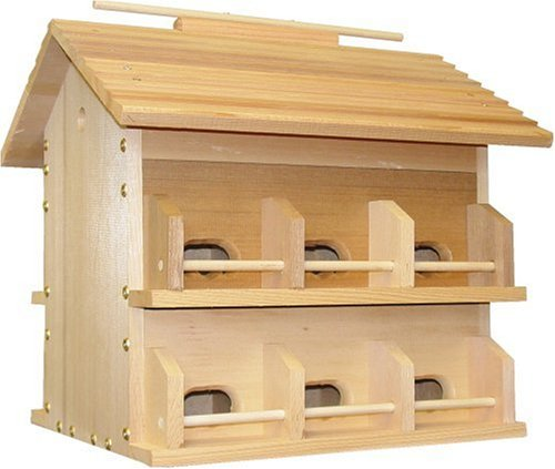 Starling-Resistant Cedar 12-Room Purple Martin House